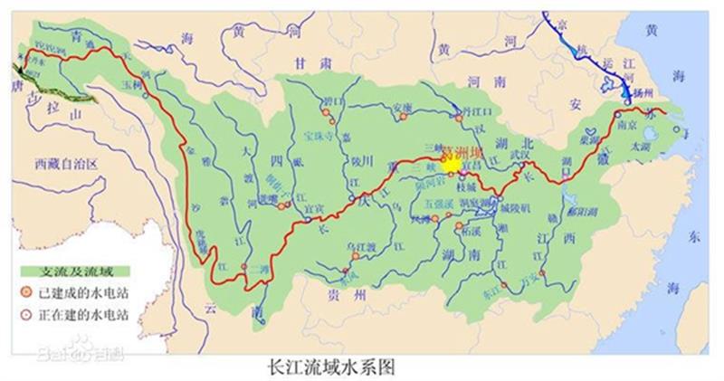 图8.长江流域水系图形